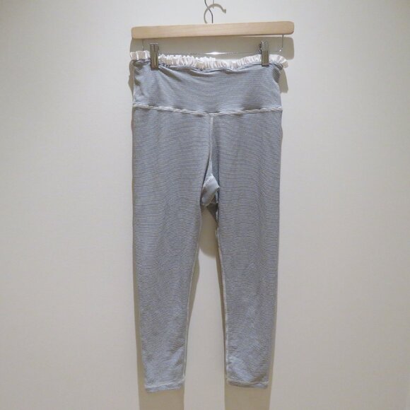 ALBION Petal Pant Leggings in Midnight White Stripe Athleisure Workout Casual - Picture 2 of 10